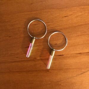 Unique Handmade Reflective/light catching Glass Earrings!